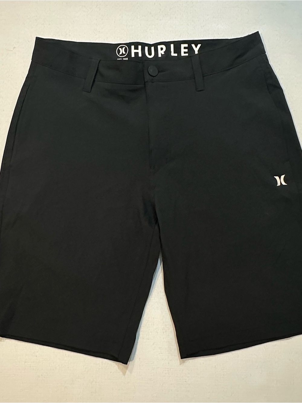 Hurley Men’s Black Hybrid Walk Shorts Size 32 Performance Stretch Casual Golf